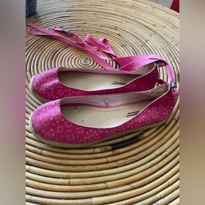 American Eagle Ankle Tie Ballet Flat Espadrilles